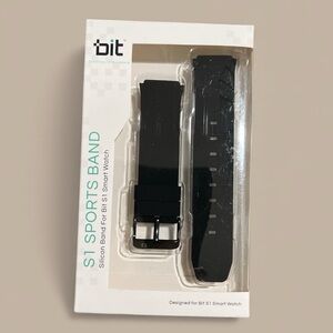 Bit Black S1 Silicone Sports Band for Smartwatch